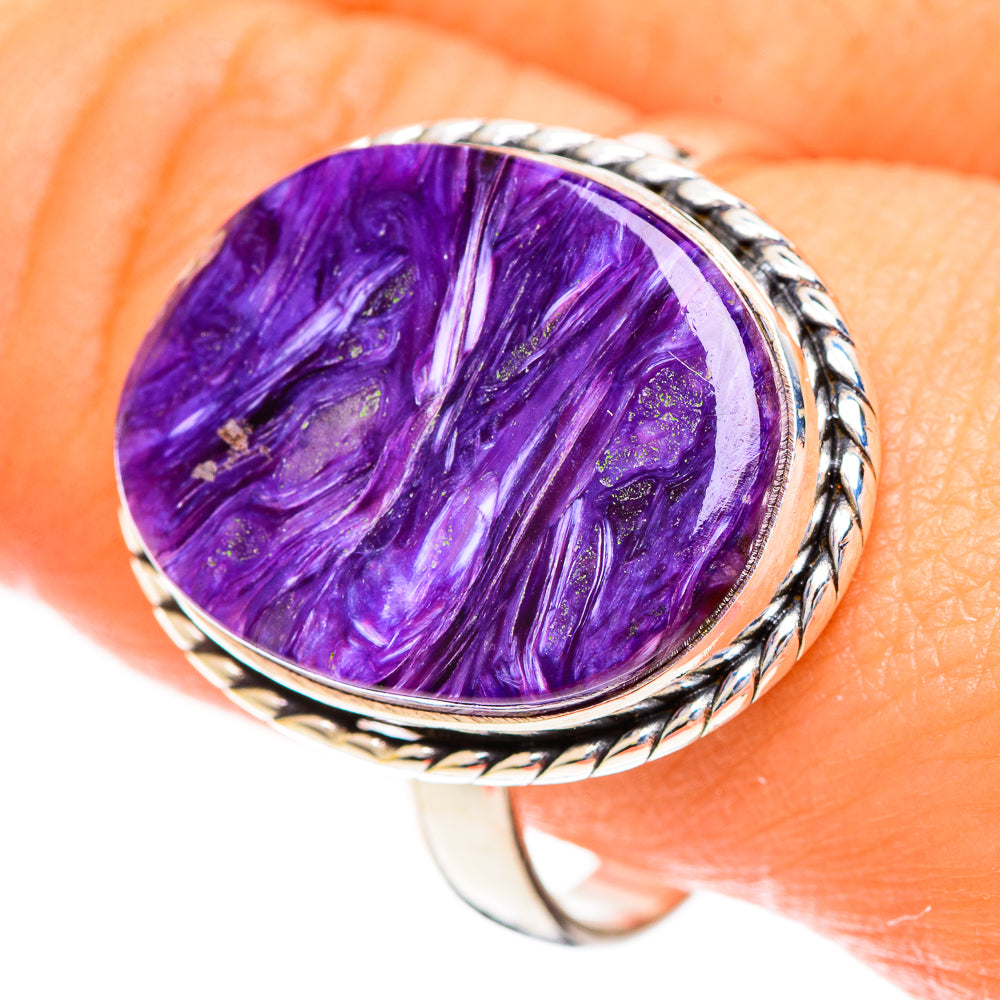 Charoite Rings handcrafted by Ana Silver Co - RING124309