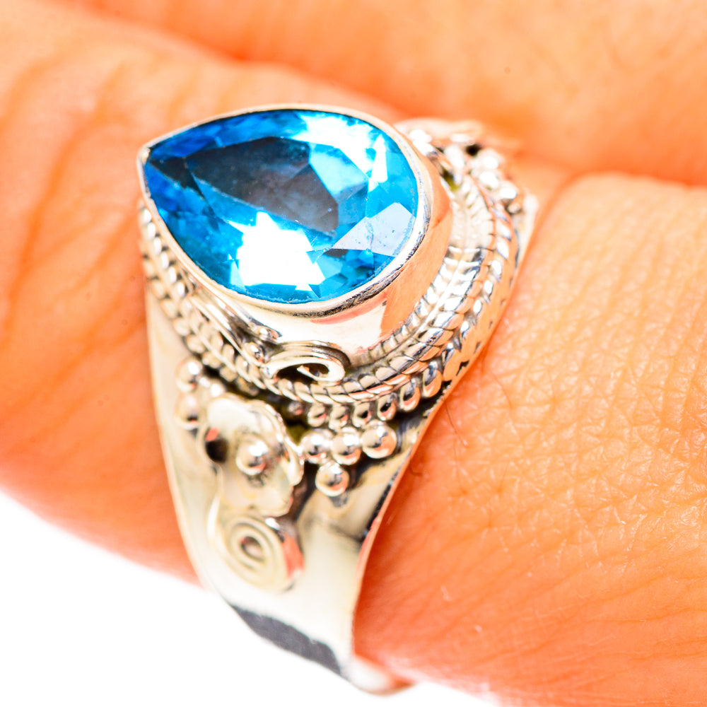 Swiss Blue Topaz Rings handcrafted by Ana Silver Co - RING124313