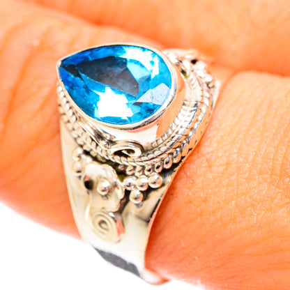 Swiss Blue Topaz Rings handcrafted by Ana Silver Co - RING124313