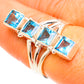Blue Copper Composite Turquoise Rings handcrafted by Ana Silver Co - RING124314