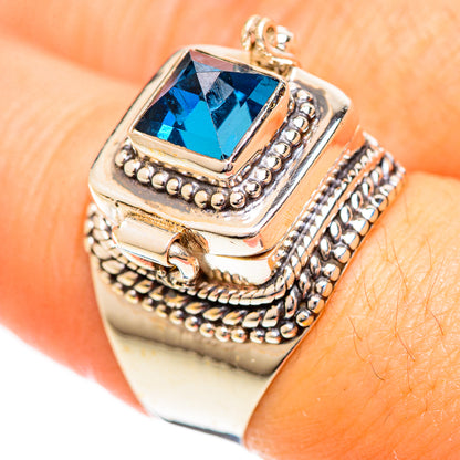 Swiss Blue Topaz Rings handcrafted by Ana Silver Co - RING124315