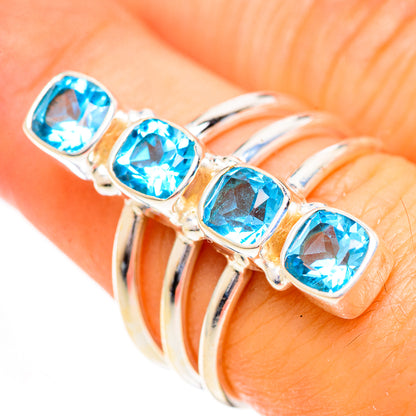 Swiss Blue Topaz Rings handcrafted by Ana Silver Co - RING124317