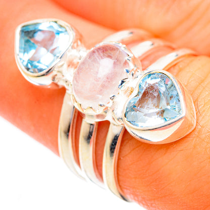 Rainbow Moonstone Rings handcrafted by Ana Silver Co - RING124320
