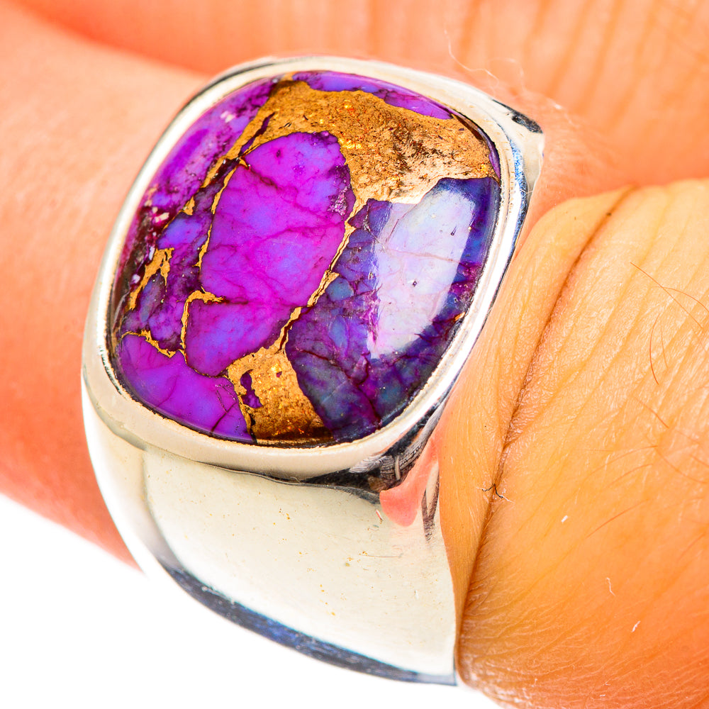 Purple Copper Composite Turquoise Rings handcrafted by Ana Silver Co - RING124326
