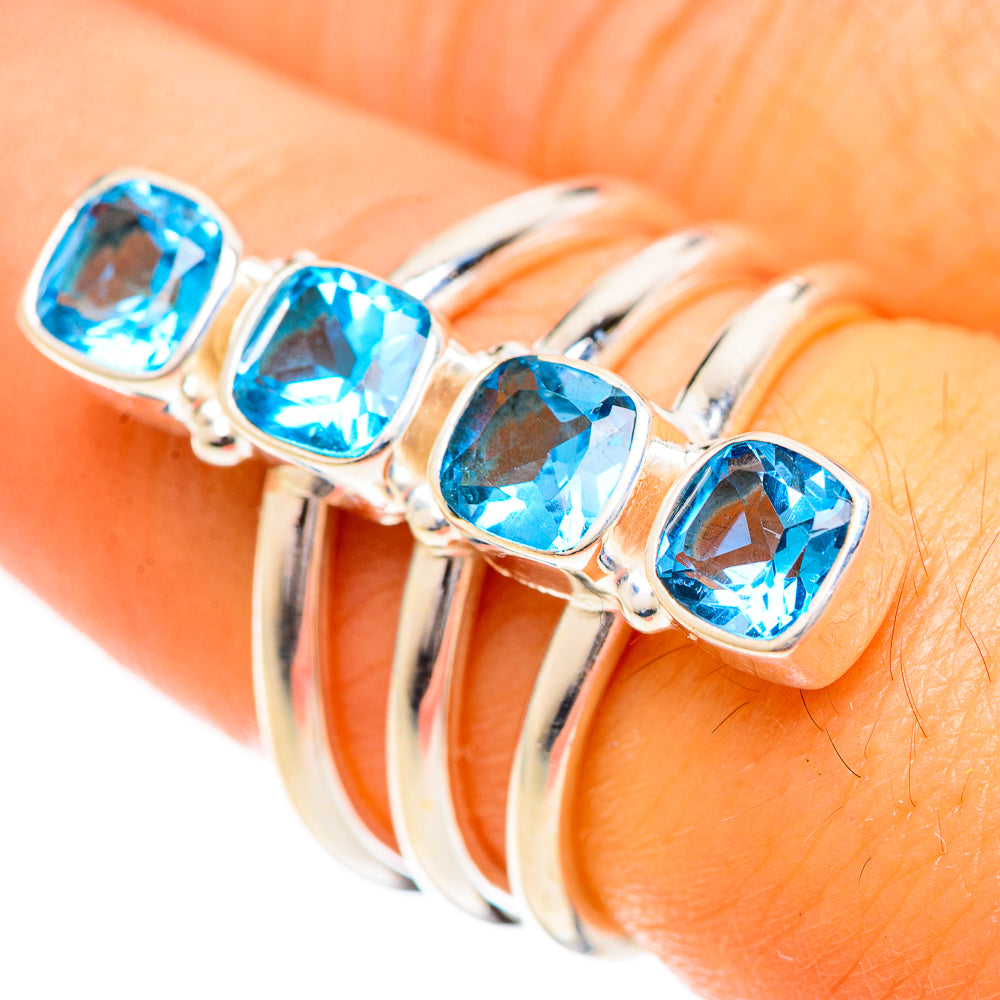 Swiss Blue Topaz Rings handcrafted by Ana Silver Co - RING124332