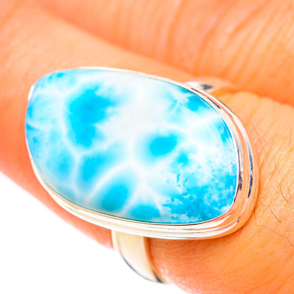 Larimar Rings handcrafted by Ana Silver Co - RING124338