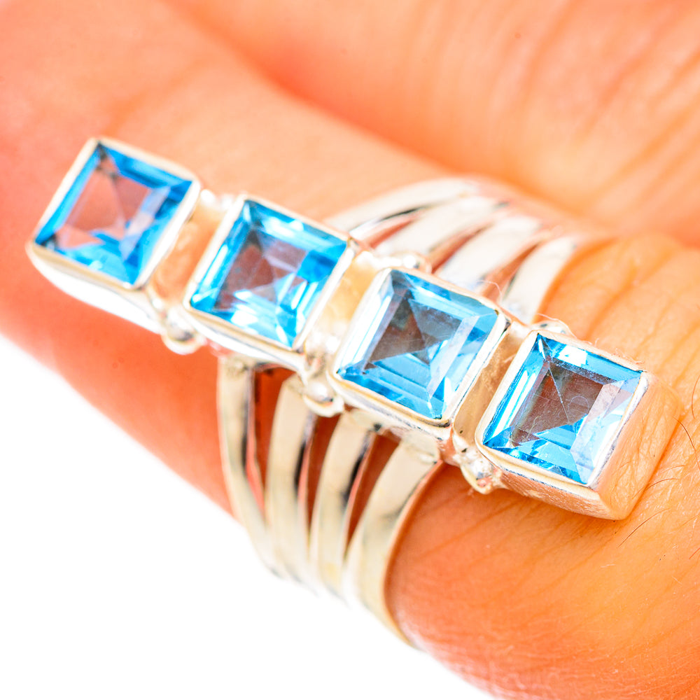 Swiss Blue Topaz Rings handcrafted by Ana Silver Co - RING124368