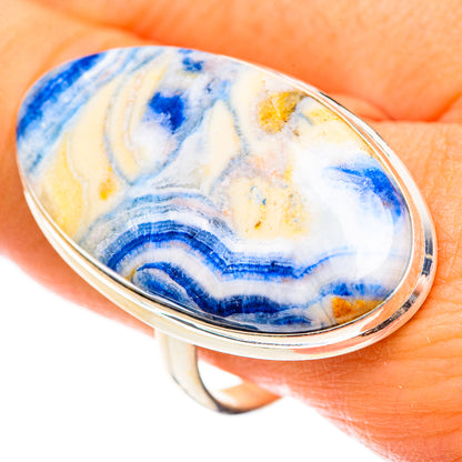 Blue Scheelite Rings handcrafted by Ana Silver Co - RING124398