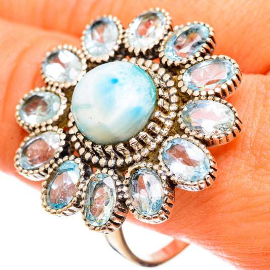 Larimar Rings handcrafted by Ana Silver Co - RING124400