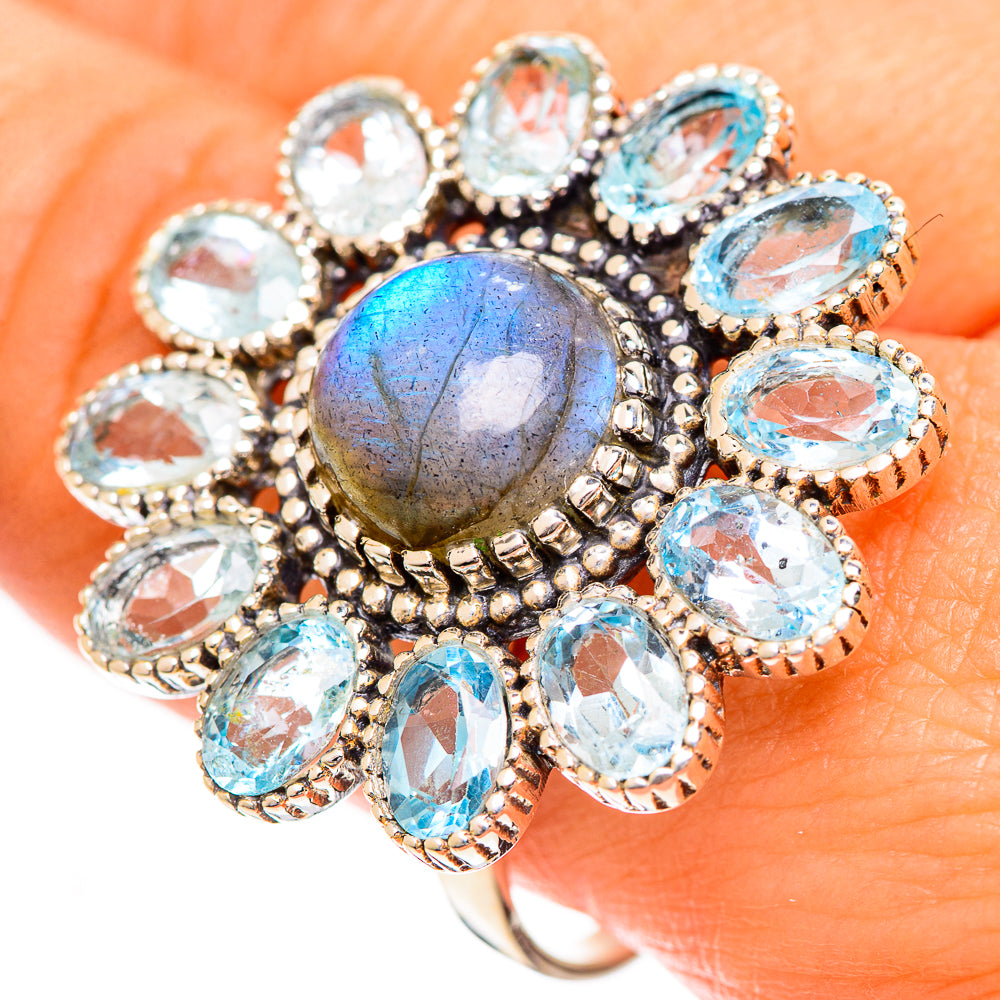 Labradorite Rings handcrafted by Ana Silver Co - RING124428