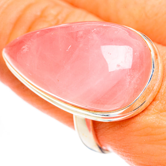 Rose Quartz Rings handcrafted by Ana Silver Co - RING124434