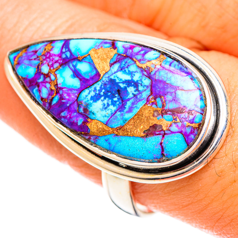 Purple Copper Composite Turquoise Rings handcrafted by Ana Silver Co - RING124438
