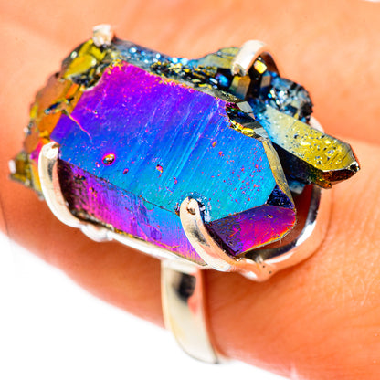 Titanium Sunshine Druzy Rings handcrafted by Ana Silver Co - RING124444
