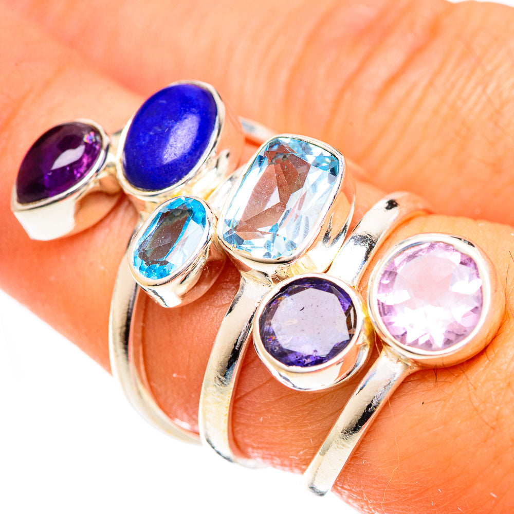 Swiss Blue Topaz Rings handcrafted by Ana Silver Co - RING124460