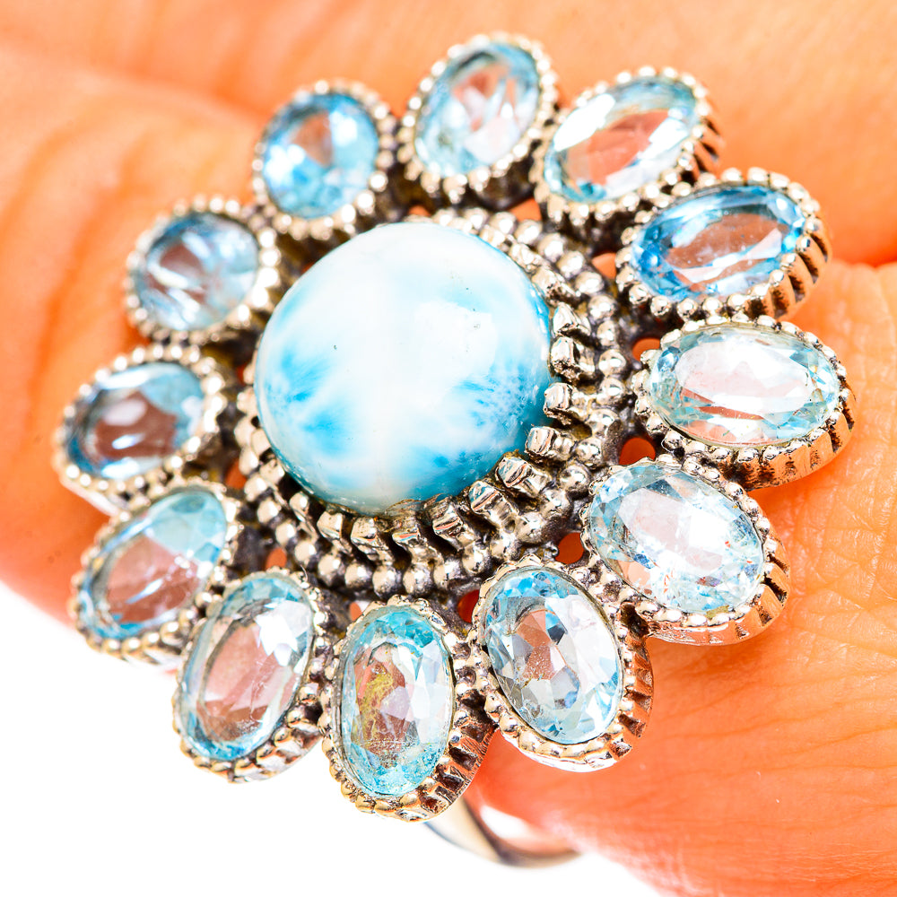 Larimar Rings handcrafted by Ana Silver Co - RING124463