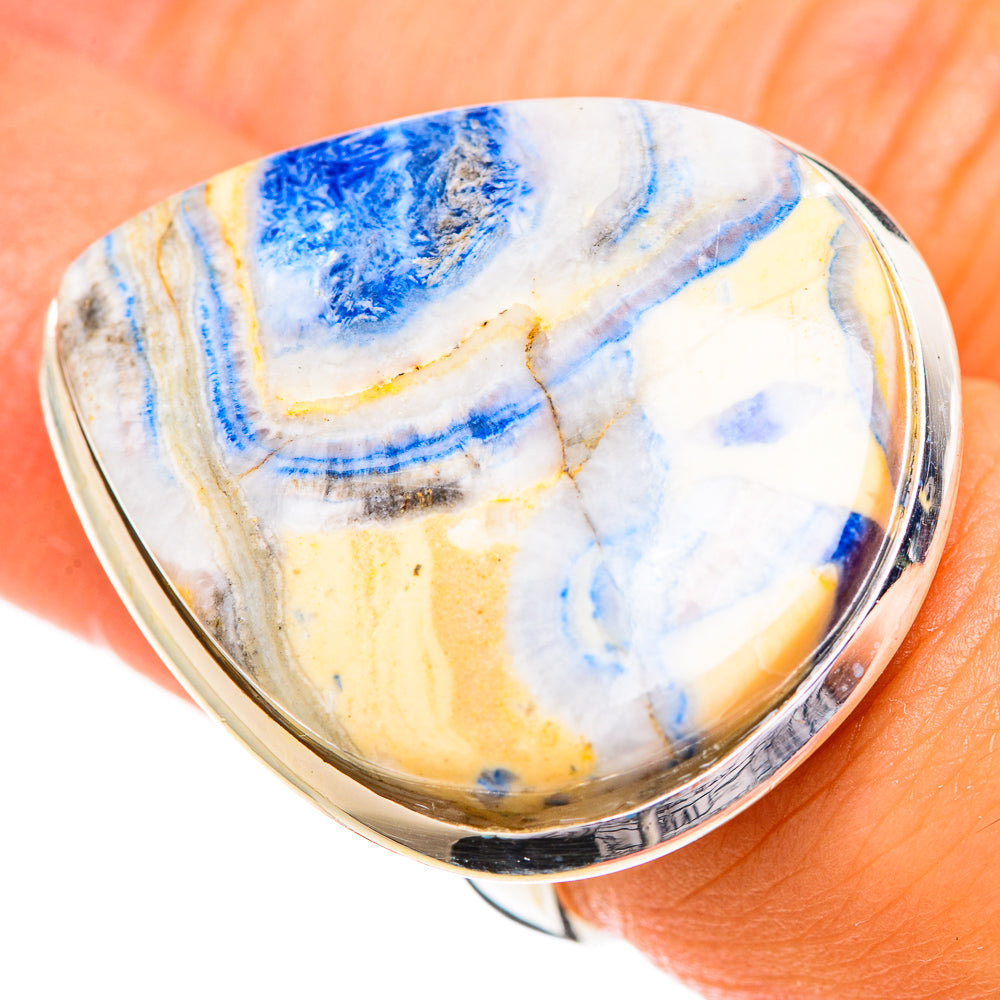 Blue Scheelite Rings handcrafted by Ana Silver Co - RING124465