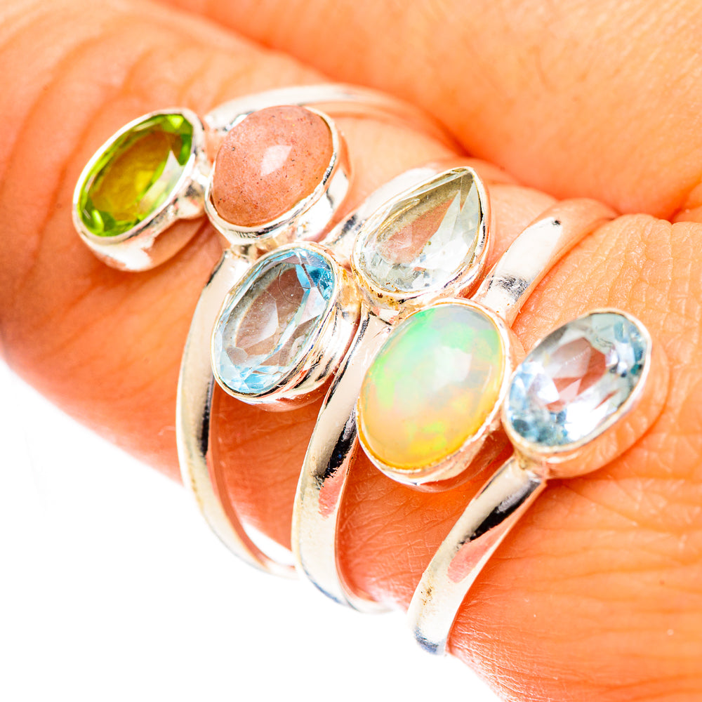 Ethiopian Opal Rings handcrafted by Ana Silver Co - RING124481
