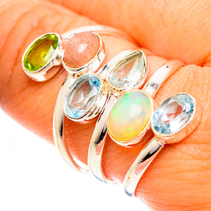 Ethiopian Opal Rings handcrafted by Ana Silver Co - RING124481
