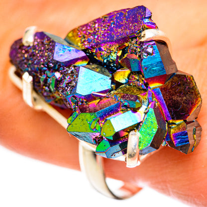 Titanium Sunshine Druzy Rings handcrafted by Ana Silver Co - RING124482