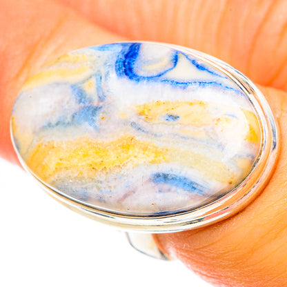Blue Scheelite Rings handcrafted by Ana Silver Co - RING124488