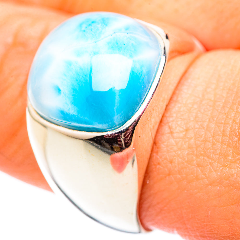 Larimar Rings handcrafted by Ana Silver Co - RING124499