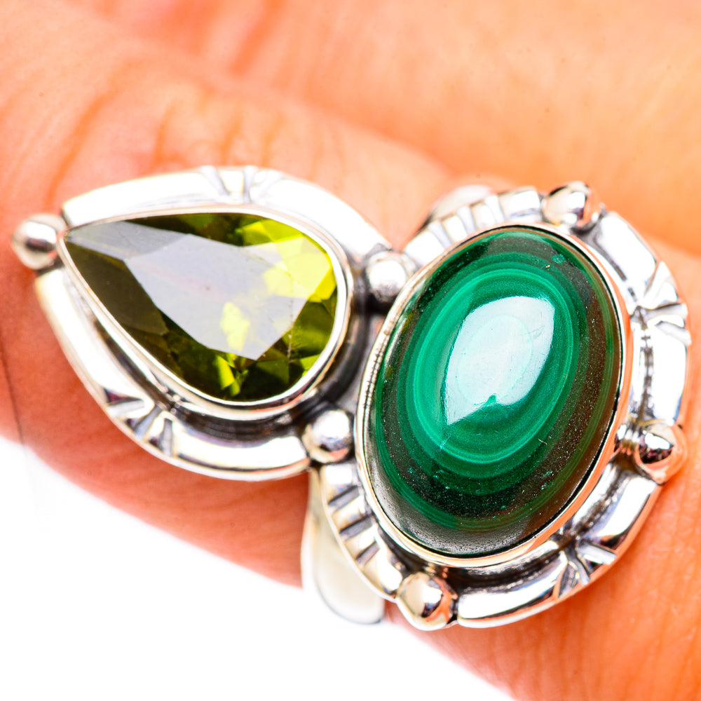 Malachite Rings handcrafted by Ana Silver Co - RING124508