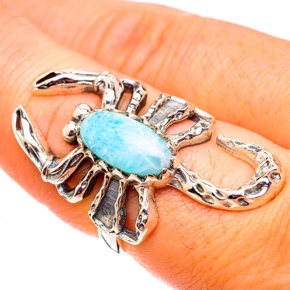 Larimar Rings handcrafted by Ana Silver Co - RING124531