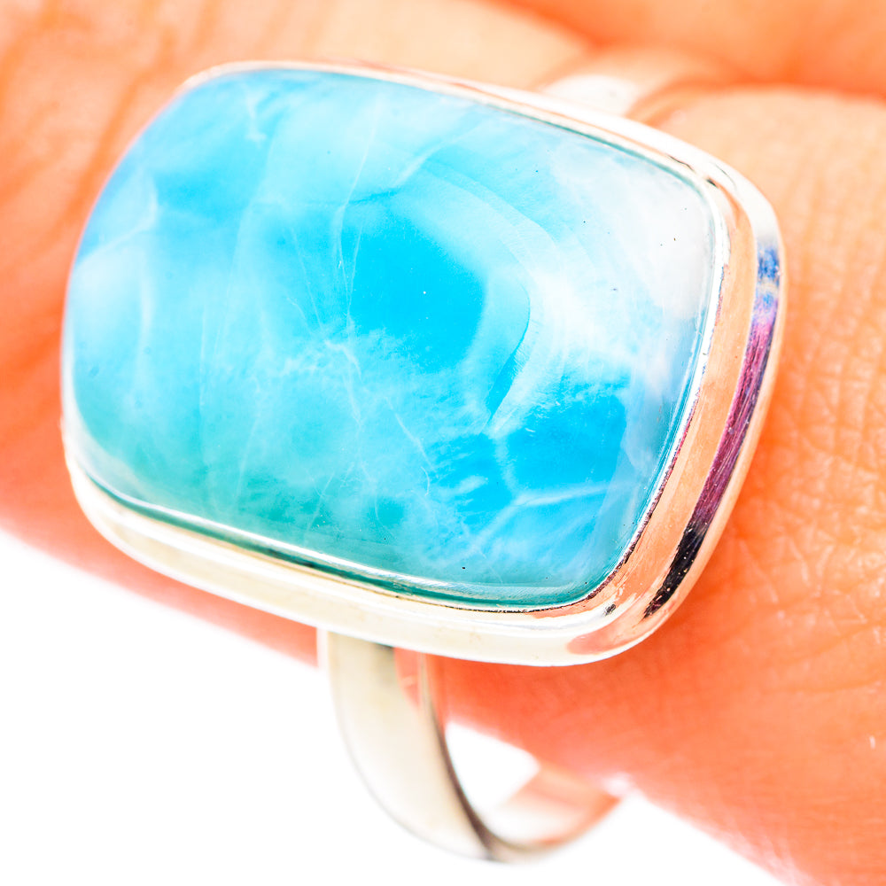 Larimar Rings handcrafted by Ana Silver Co - RING124532