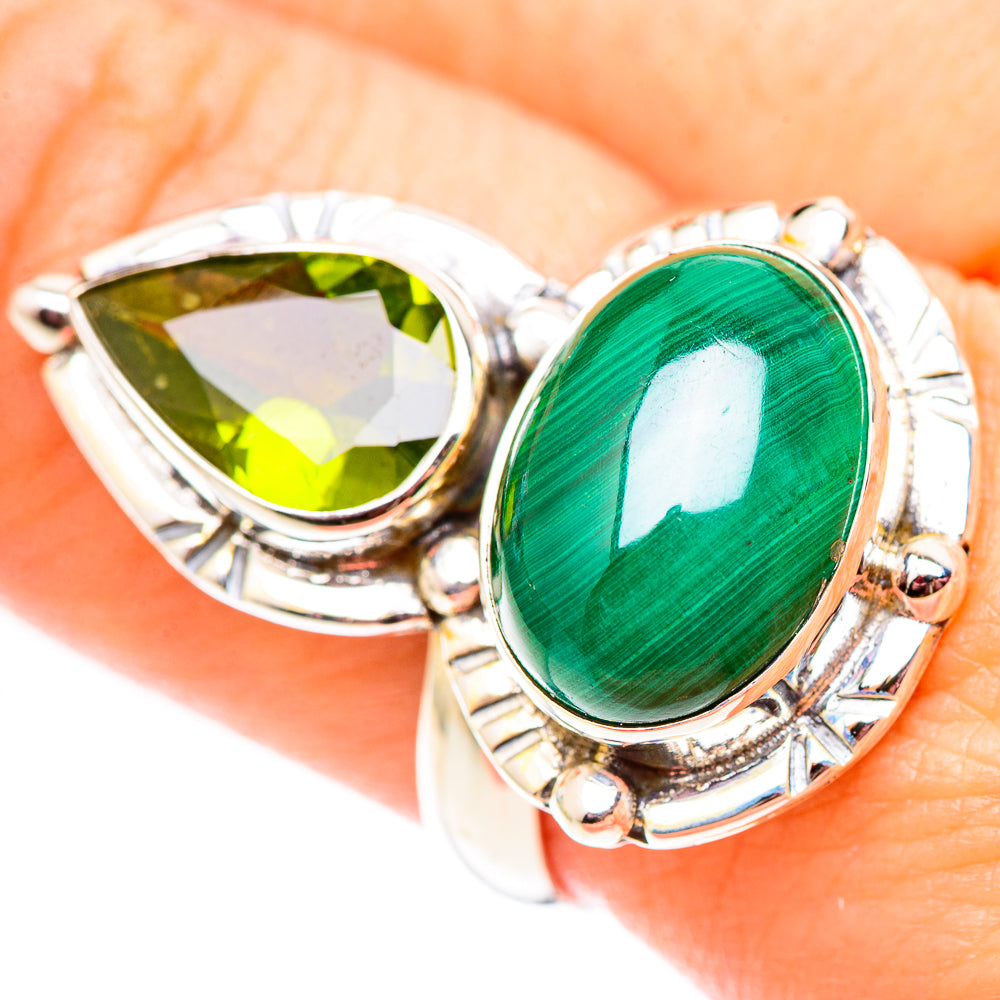 Malachite Rings handcrafted by Ana Silver Co - RING124534