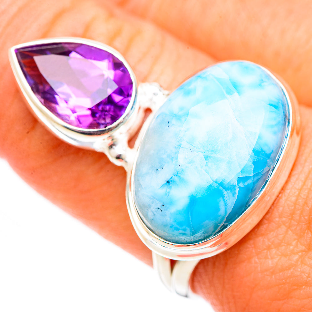 Larimar Rings handcrafted by Ana Silver Co - RING124547