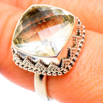 Green Amethyst Rings handcrafted by Ana Silver Co - RING124550
