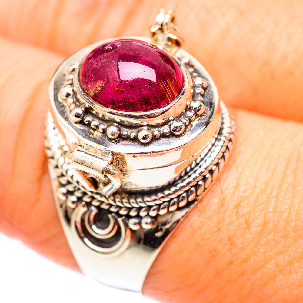 Pink Tourmaline Rings handcrafted by Ana Silver Co - RING124563