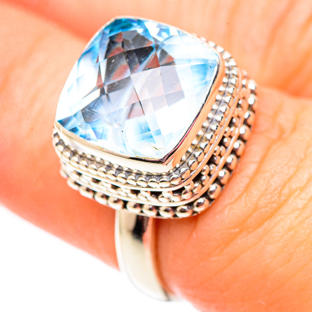 Swiss Blue Topaz Rings handcrafted by Ana Silver Co - RING124582
