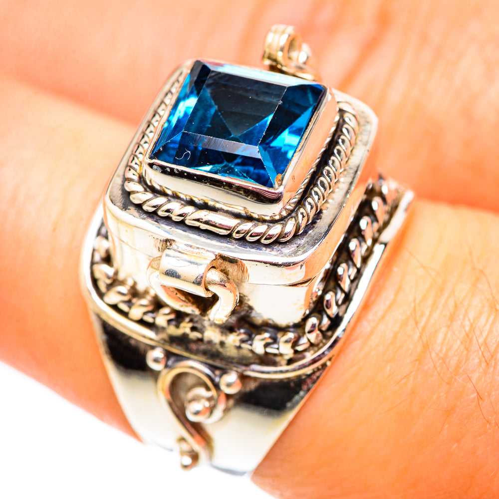 Swiss Blue Topaz Rings handcrafted by Ana Silver Co - RING124584