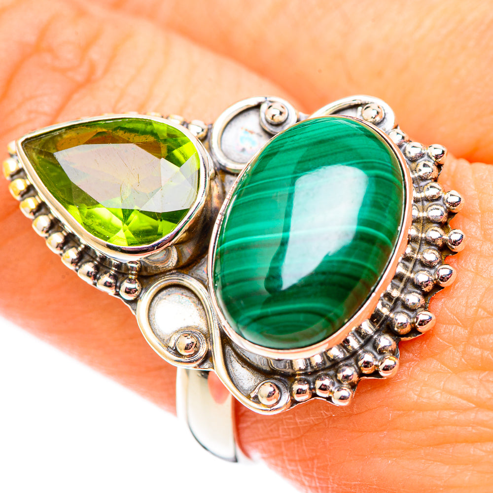 Malachite Rings handcrafted by Ana Silver Co - RING124587