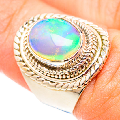 Ethiopian Opal Rings handcrafted by Ana Silver Co - RING124598