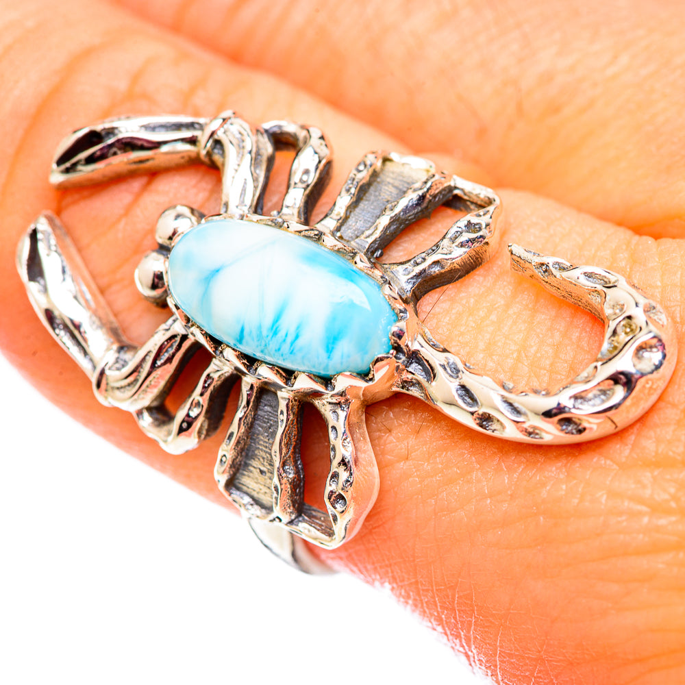 Larimar Rings handcrafted by Ana Silver Co - RING124600