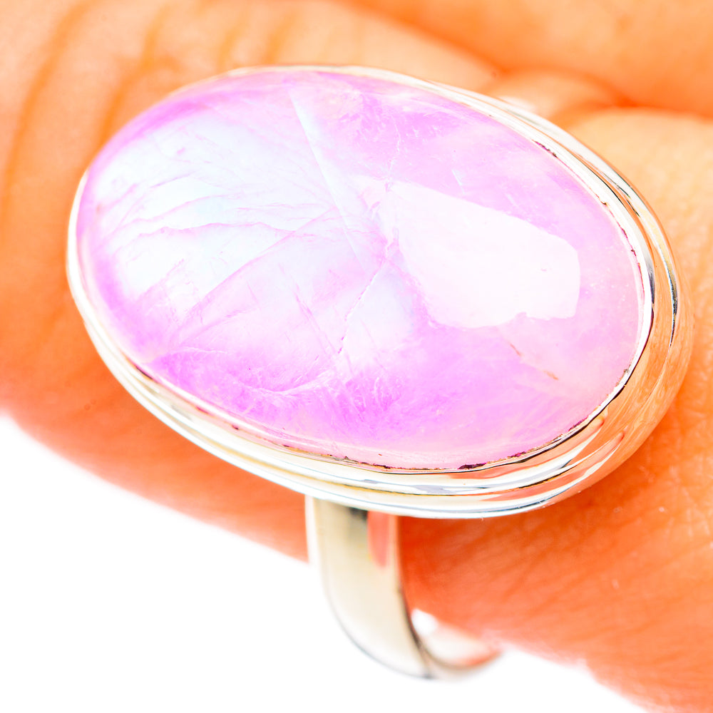 Pink Moonstone Rings handcrafted by Ana Silver Co - RING124612