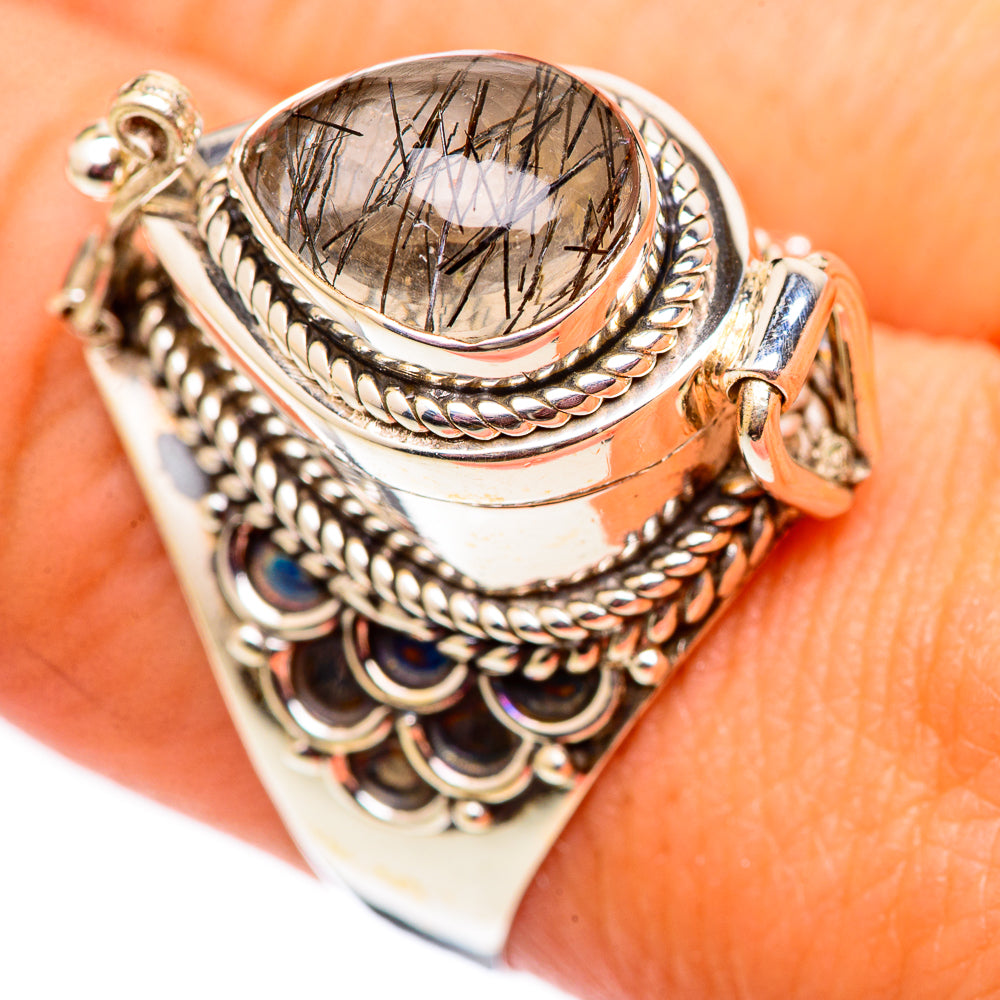 Tourmalinated Quartz Rings handcrafted by Ana Silver Co - RING124616