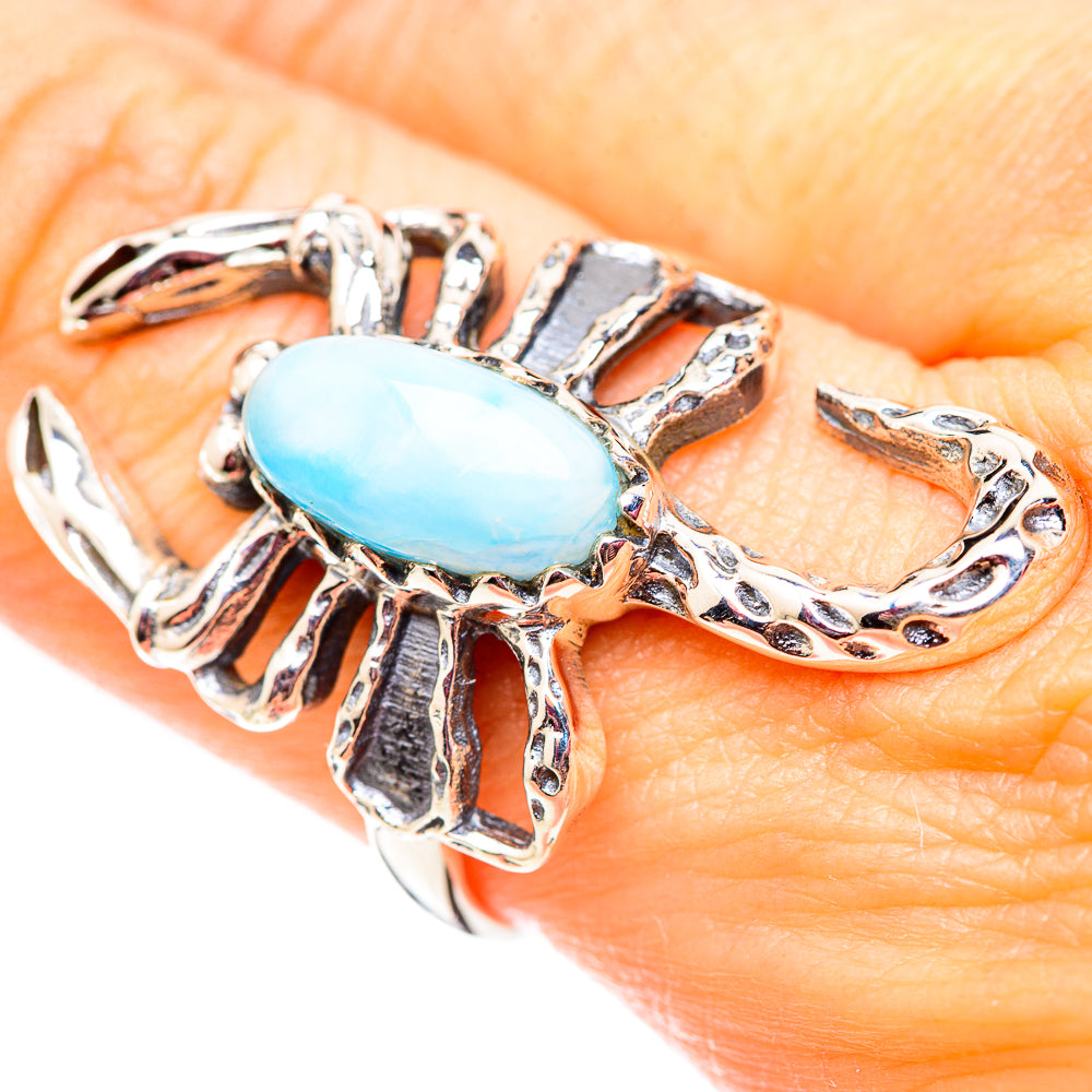 Larimar Rings handcrafted by Ana Silver Co - RING124628