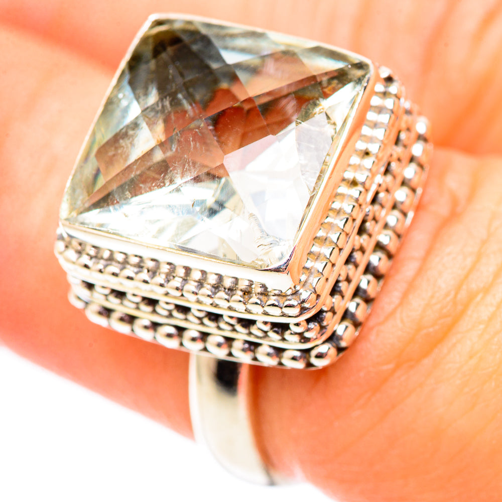 Green Amethyst Rings handcrafted by Ana Silver Co - RING124631