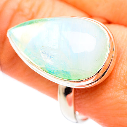 Green Moonstone Rings handcrafted by Ana Silver Co - RING124632