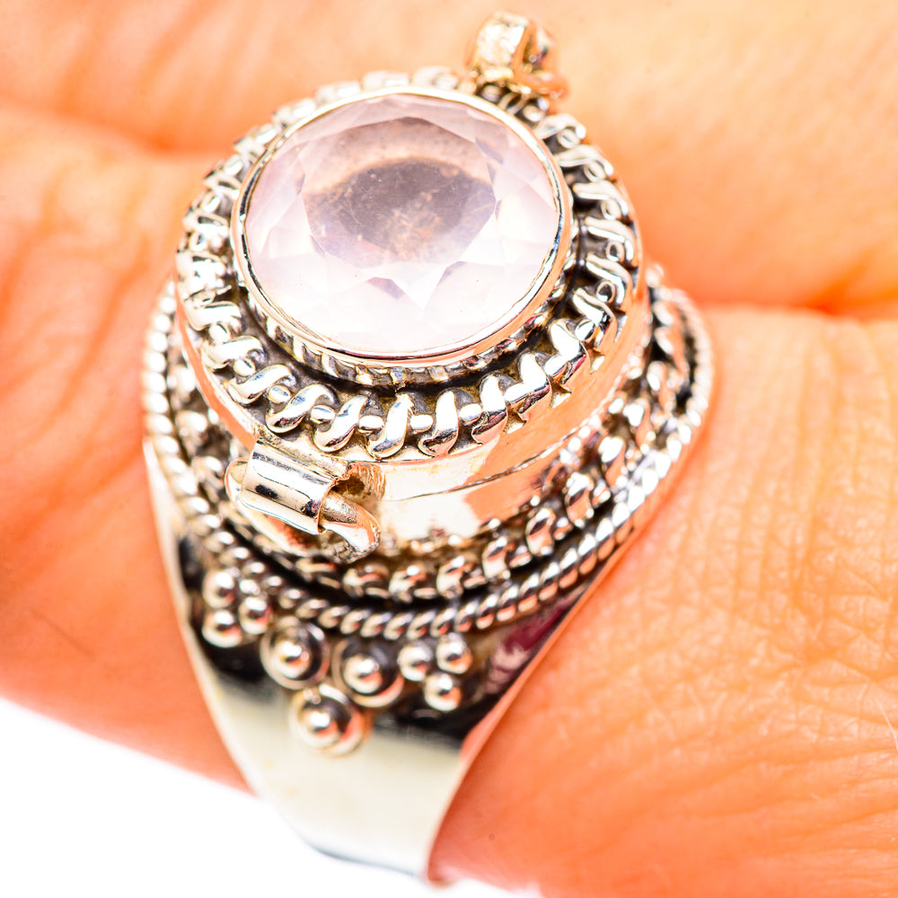 Rose Quartz Rings handcrafted by Ana Silver Co - RING124633
