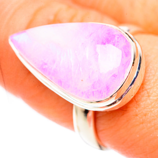 Pink Moonstone Rings handcrafted by Ana Silver Co - RING124655