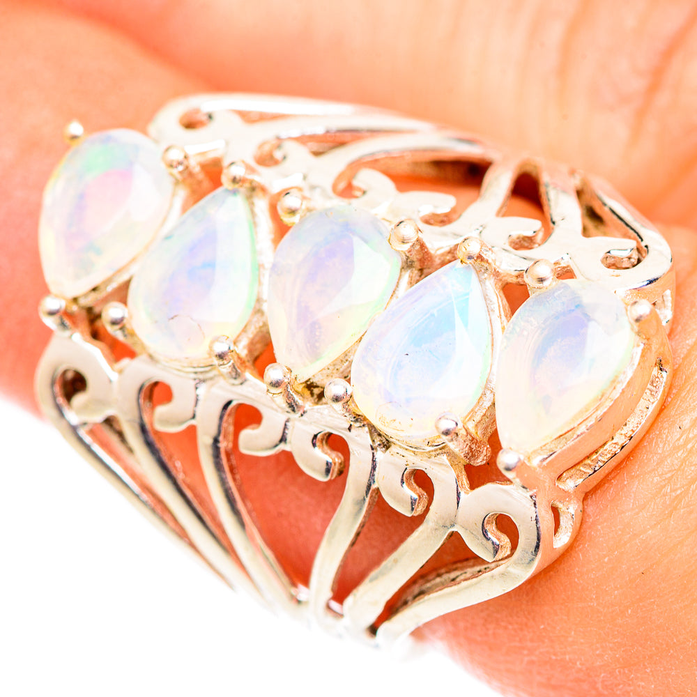 Ethiopian Opal Rings handcrafted by Ana Silver Co - RING124683
