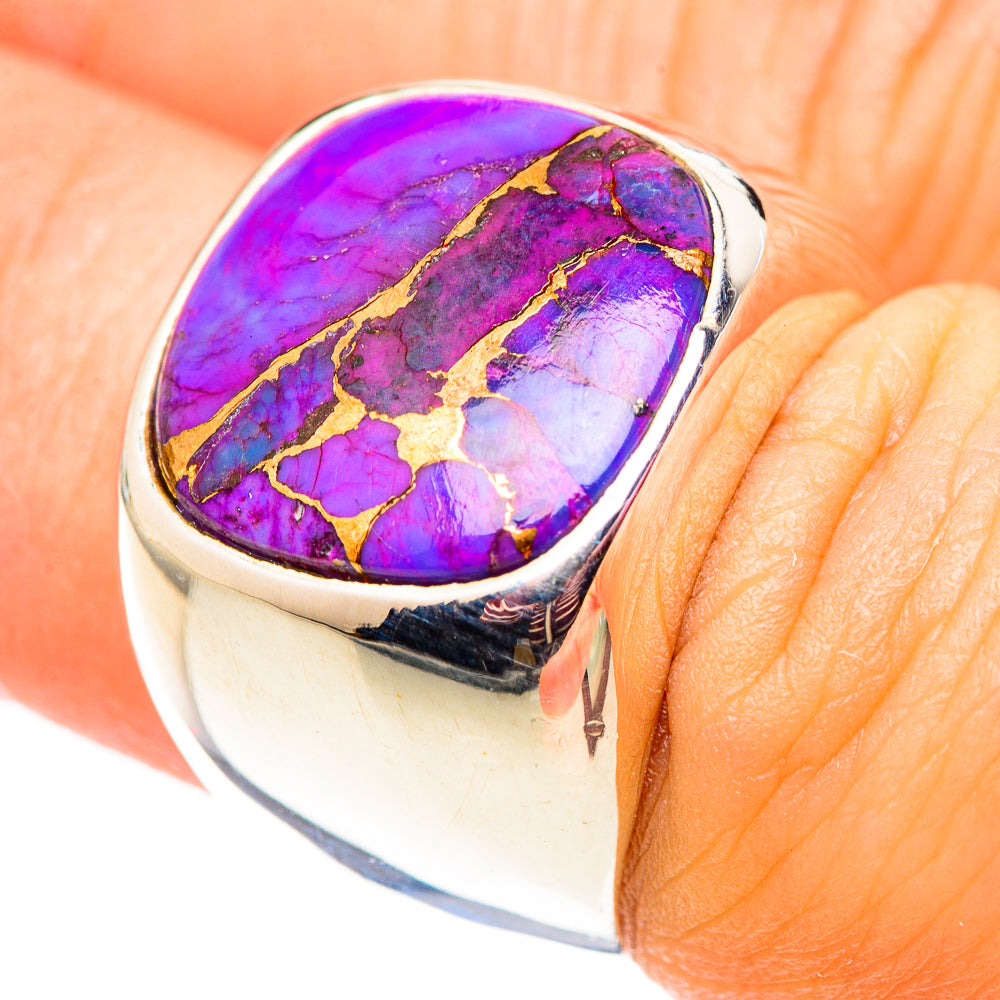 Purple Copper Composite Turquoise Rings handcrafted by Ana Silver Co - RING124694