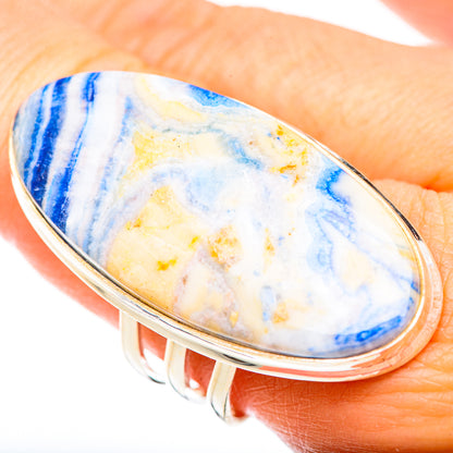 Blue Scheelite Rings handcrafted by Ana Silver Co - RING124700