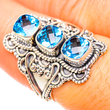Swiss Blue Topaz Rings handcrafted by Ana Silver Co - RING124702
