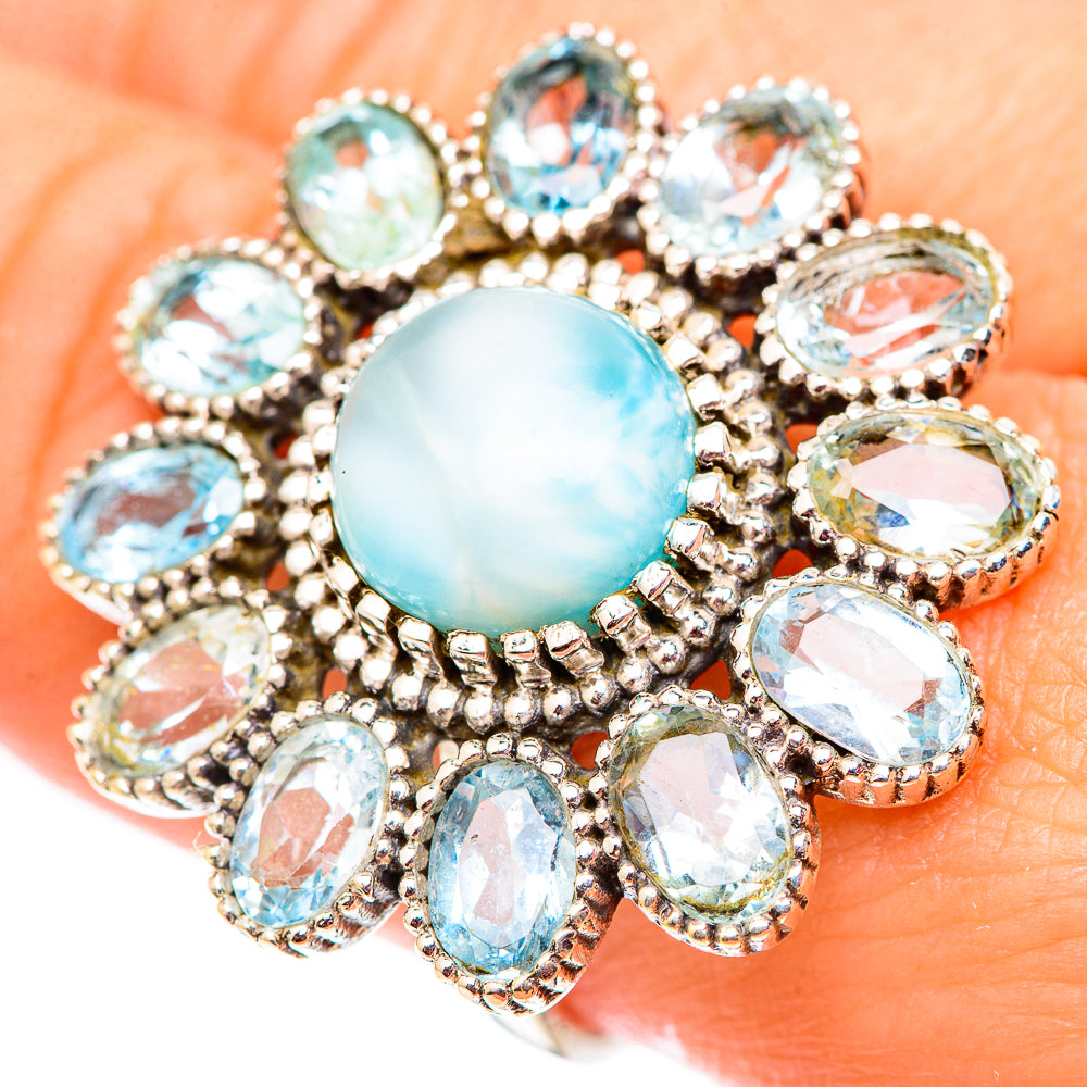 Larimar Rings handcrafted by Ana Silver Co - RING124708
