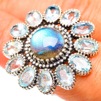 Labradorite Rings handcrafted by Ana Silver Co - RING124733